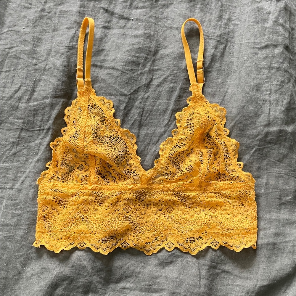 Understatement Yellow Lace Bralette - Women Intimates